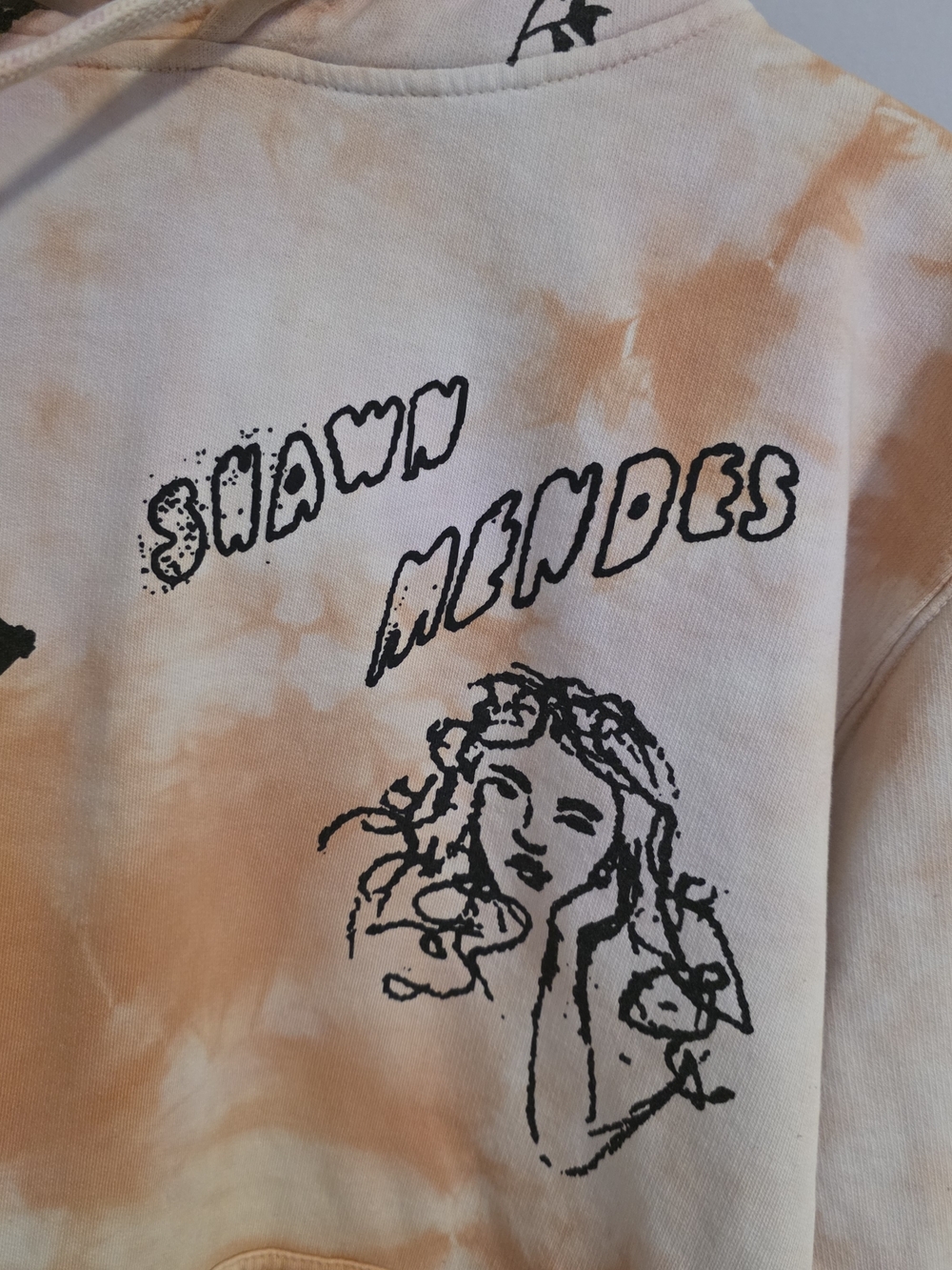 Shawn Mendes The Tour Tie Dye Hoodie Orange Graphic Pullover Size Medium - Picture 4 of 11